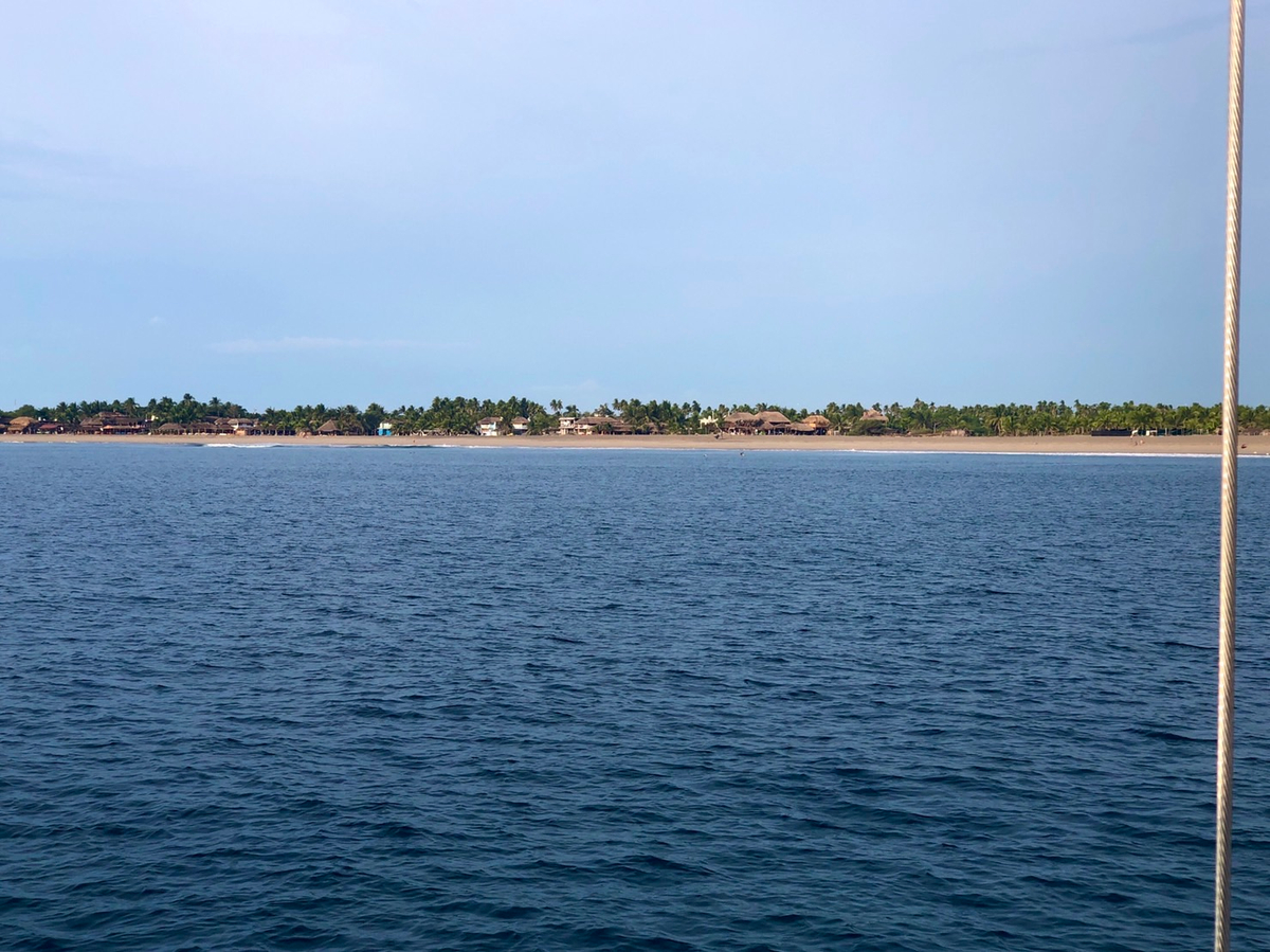 Hi there. These were taken North to South. We anchored on sand at 25ft. We were surrounded by lightening storms around 10pm with 30 kt winds and held steady.