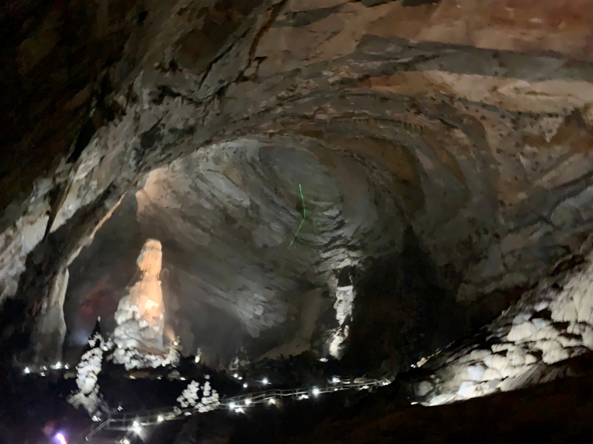 After the Conquest, the existence of the caves was kept hidden from the Spaniards by the indigenous peoples.[2] Credit for the “discovery” of the caves is given to Manuel Sainz de la Peña Miranda, who used the caves in 1834 to hide from Spanish authorities, which prompted a thorough search of the area.[2][4][6] In 1866, Dominik Bilimek and Maximiliano von Habsburg made the first biospeleological visit to the cave.