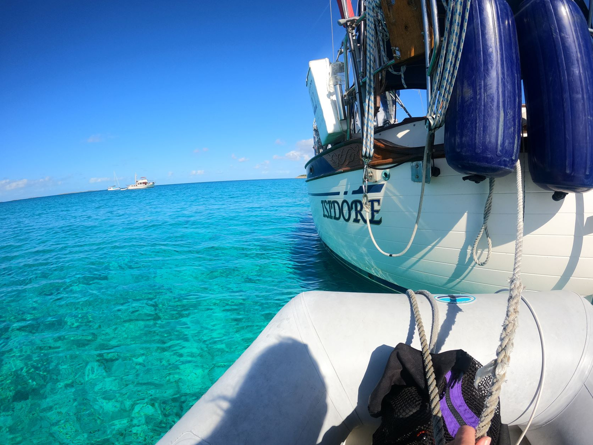 Here's a photo and update for you sV Isidore in making way down the Bahama chain towards Panama through the Windward Passage.