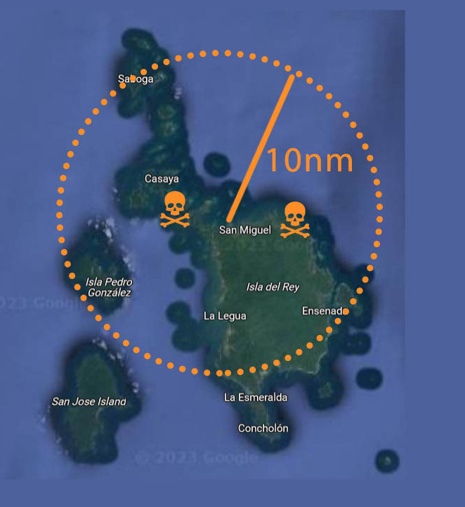 LAS PERLAS PIRACY / AGGREVATED AND ARMED ROBBERY OF 2 YACHT in 2023