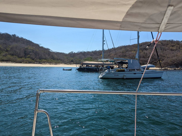 Boats anchored in La India