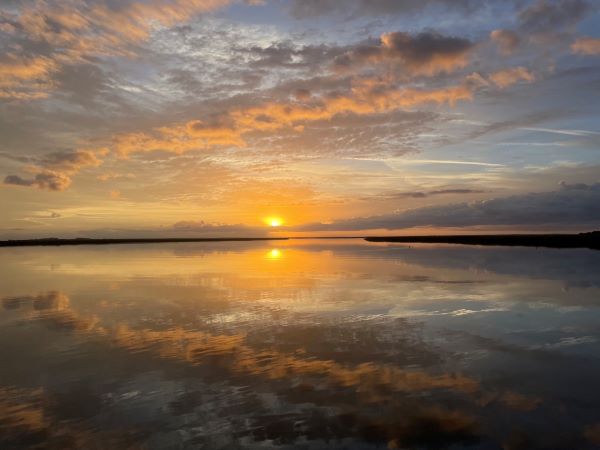 sunset leaving savannah