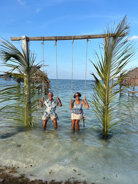 courage on swings in san blas